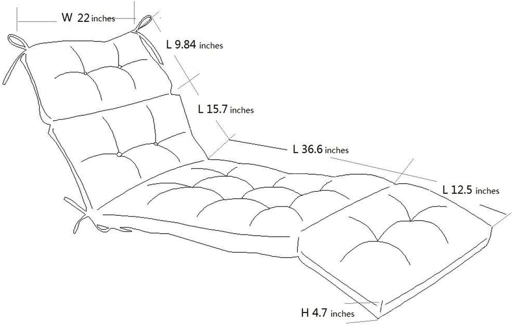 BreezeComfort™ All-Weather Chaise Cushion (Tan/Grey)