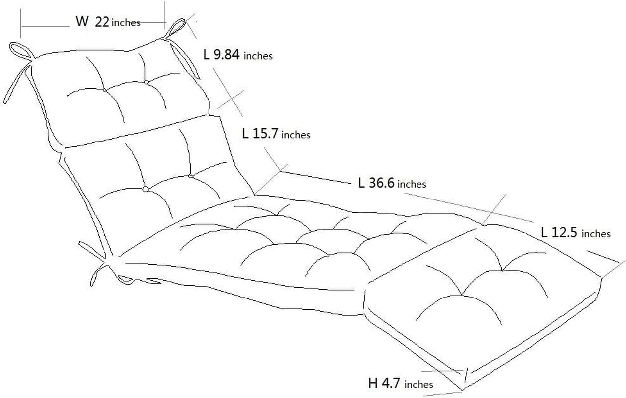 BreezeComfort™ All-Weather Chaise Cushion (Tan/Grey)