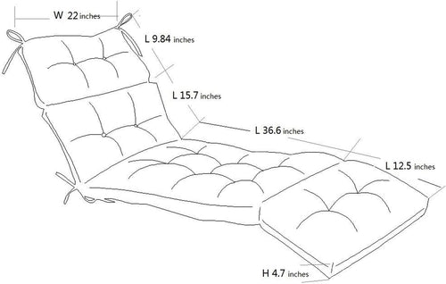 BreezeComfort™ All-Weather Chaise Cushion (Tan/Grey)